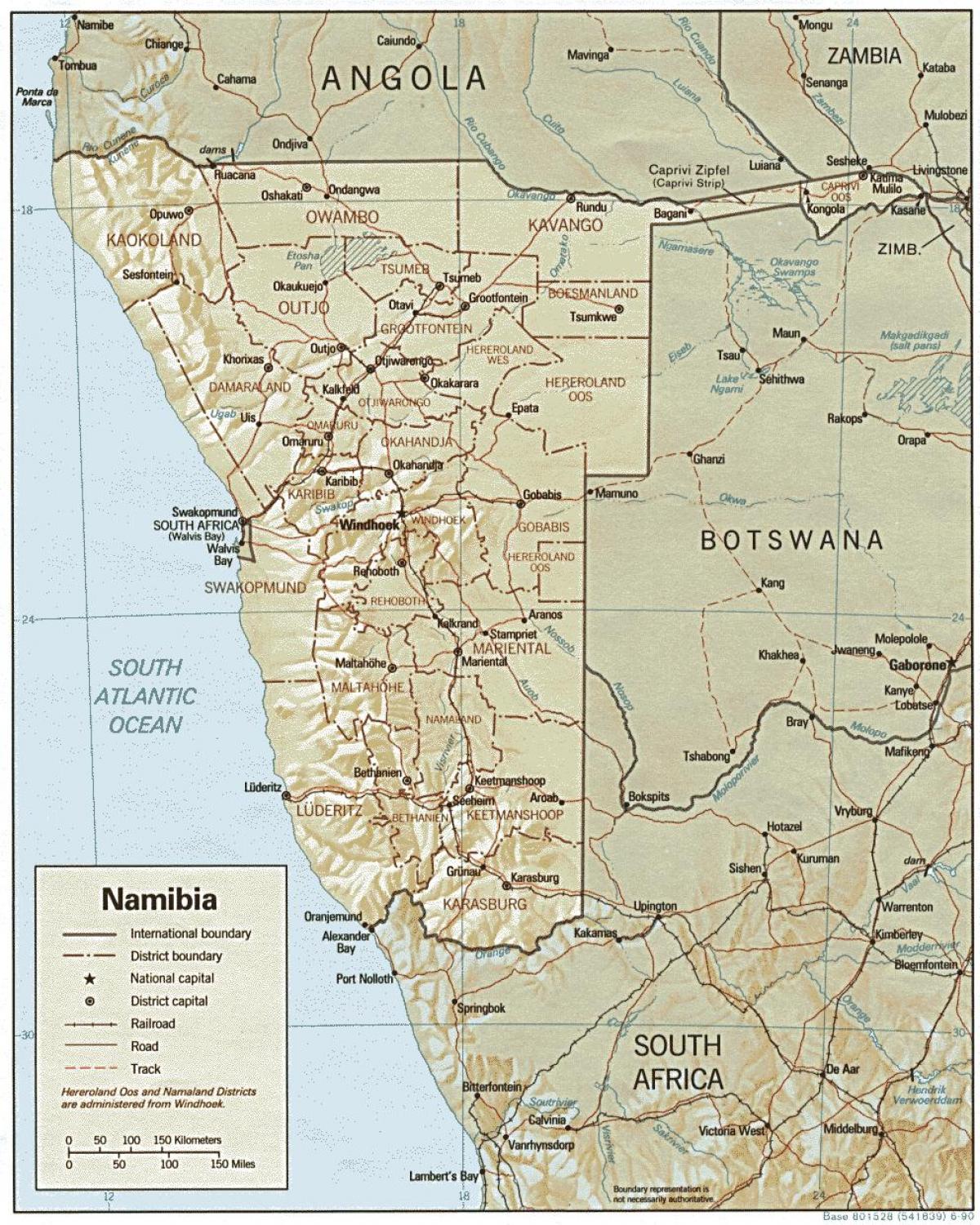 Karta över Namibia gård