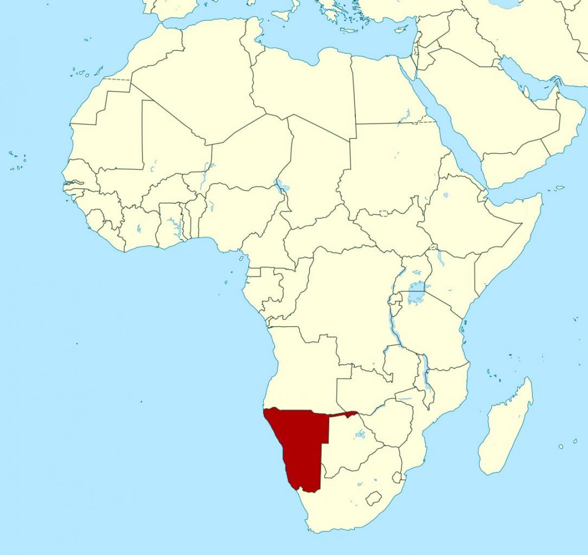 Karta över afrika Namibia