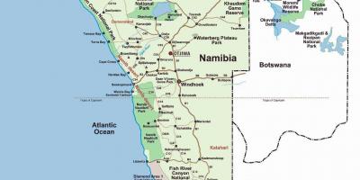Skelettkusten i Namibia karta
