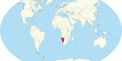 Namibia plats på världskartan